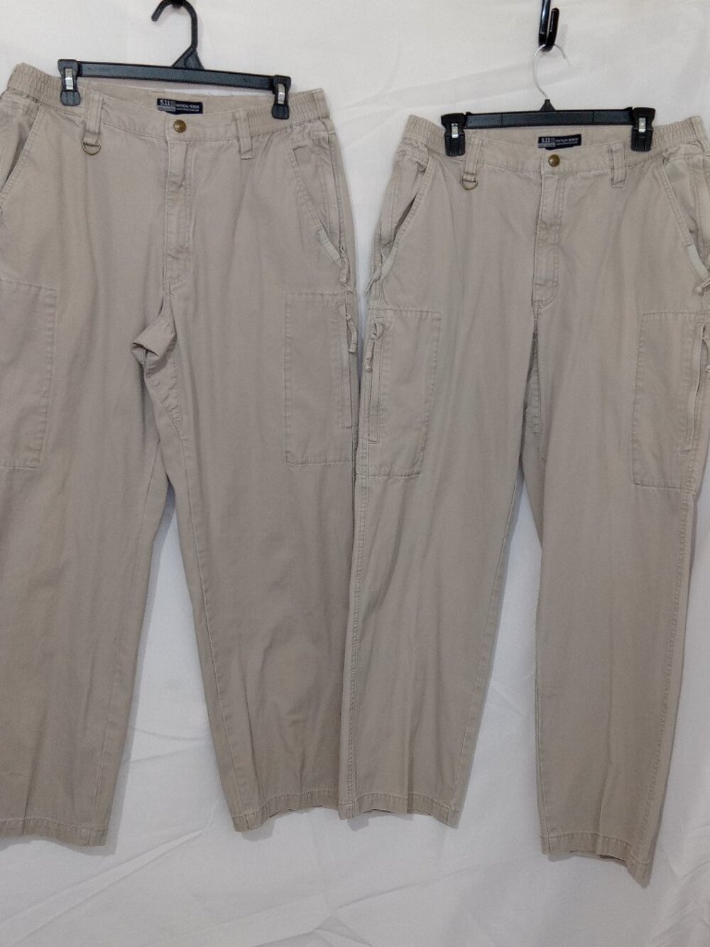 5.11 Tactical Series 74290 Cargo Pants Mens 34x32 Khaki Cotton Utility 2 Pair - Picture 1 of 14